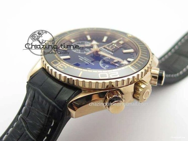 0326 Breathable Seamaster Professional Chrono RG Black Ceramic Black Dial On Black Gummy Strap A 8214